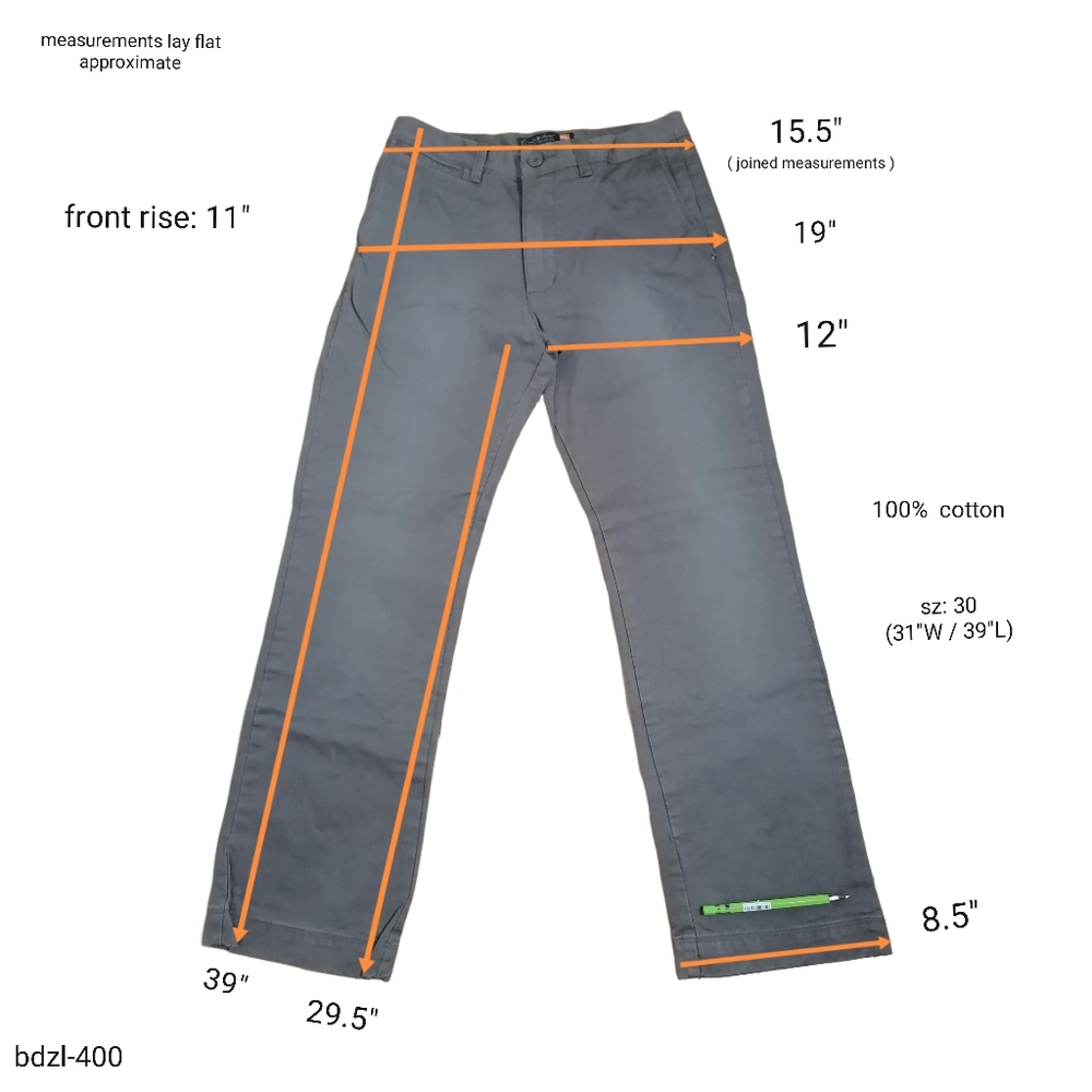 ❄️ 31"W, men's gray/olive chinos